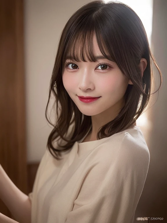 top-quality, realisitic, 8K, 独奏, a smile, ​masterpiece, 1girl in,depth of fields, profetional lighting, hight resolution,cute little,femele, full bodyesbian, ​masterpiece:1.2, portlate:0.6,s lips, mole,