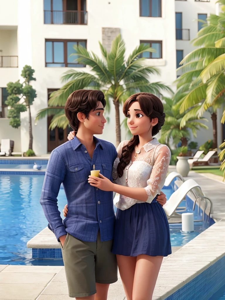 Couple in pool