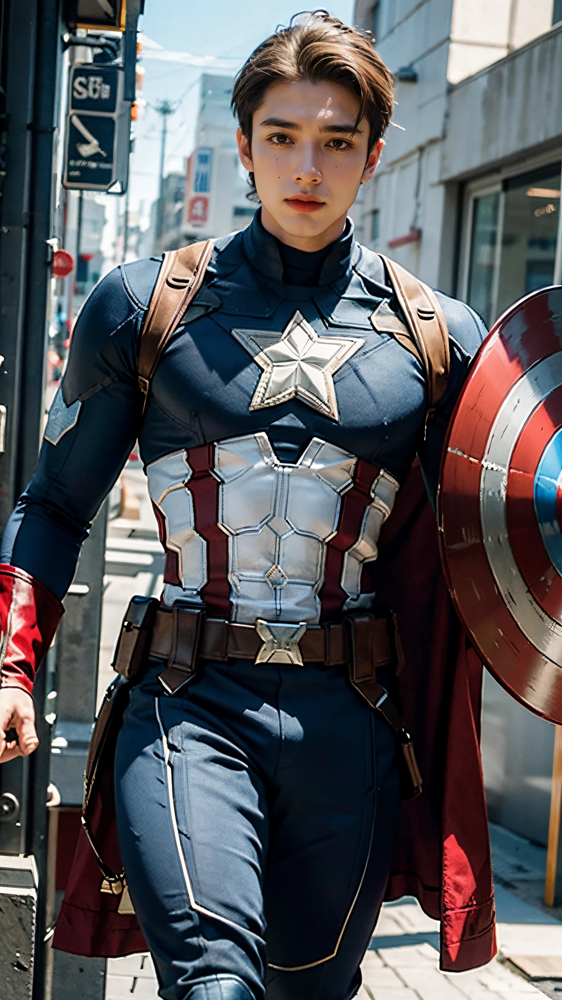 Alexander Dorado, The body set is large., captain america costume dress