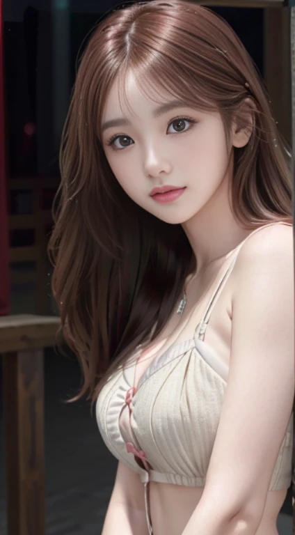 absurdres, 1girl, star eye, blush, (realistic:1.5), (masterpiece, Extremely detailed CG unity 8k wallpaper, best quality, highres:1.2), (ultra_detailed, UHD:1.2), (pixiv:1.3), perfect illumination, distinct, (bishoujo:1.2), looking at viewer, unreal engine, sidelighting, perfect face, detailed face, beautiful eyes, pretty face, (bright skin:1.3), idol, (abs), ulzzang-6500-v1.1, soft smile, upper body, (dark red hair), (simple background), ((dark background)), (depth of field), close-up, selfie