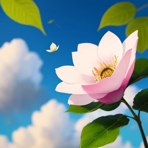 One flower, one world, one leaf, one bodhi, still sky