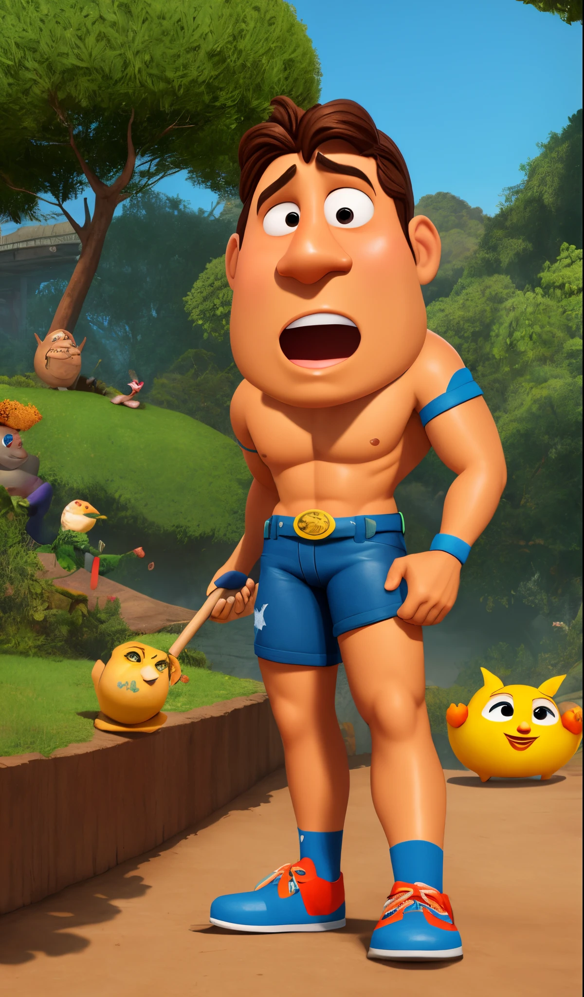 masterpiece, best quality, 1boy, aang \(avatar the last airbender\) topless, sandals, looking at viewer, smile, sitting, solo, sea, sand, tropical island background , naked , nude , porn, NSFW, penis, jerking off , relaxed, huge penis, male genetilial