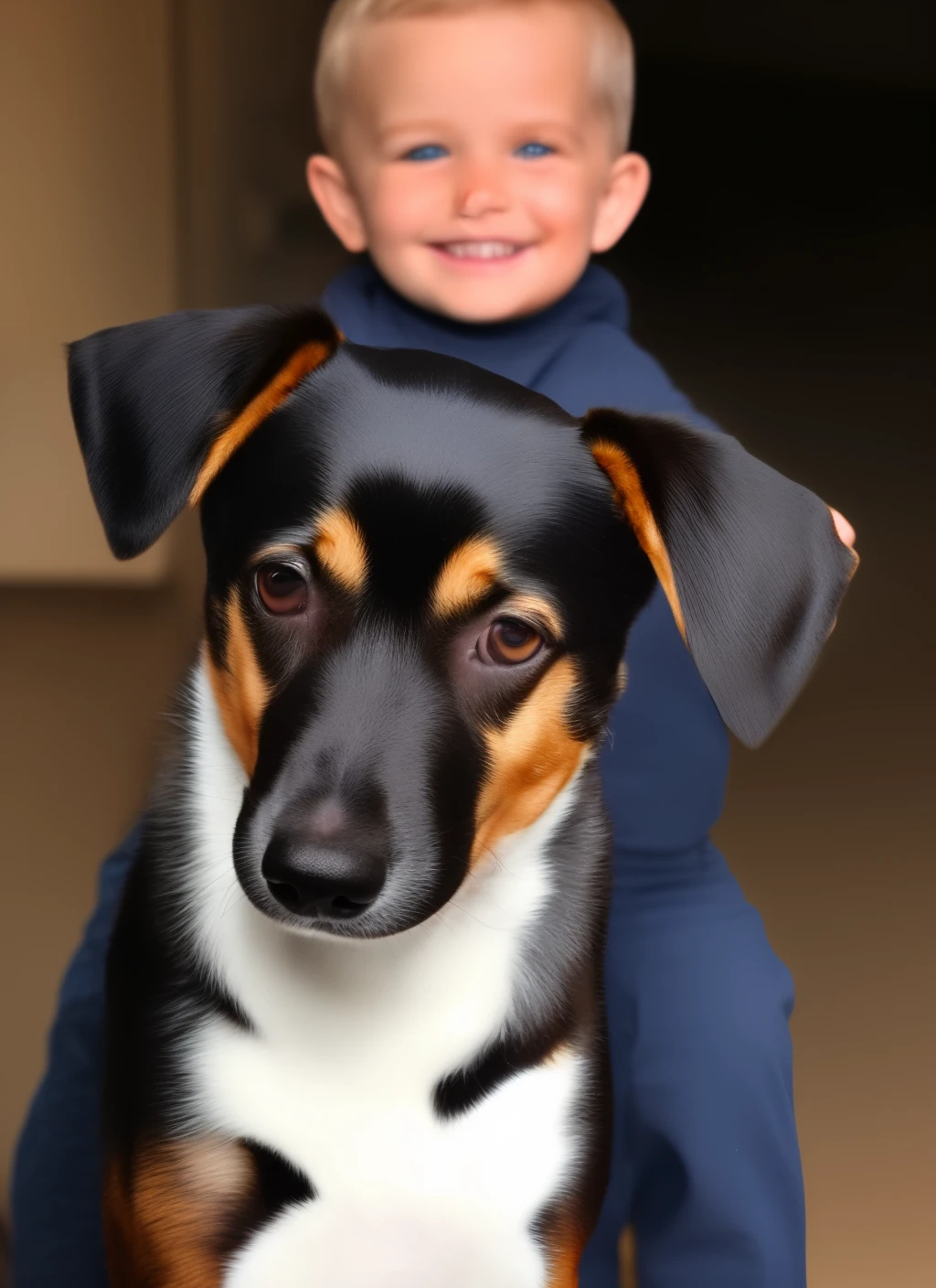 A short and skinny guy with shaggy blond hair and blue eyes that got that dog in him