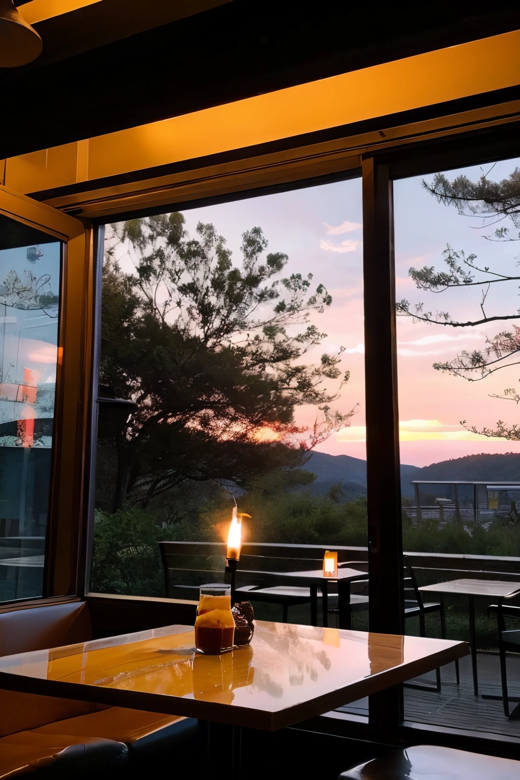 Stylish star cafe、scenic、stylish food、landscapes、nigh sky、coffee