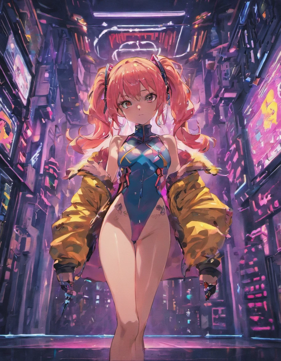 A cyberpunk gamer girl NSFW