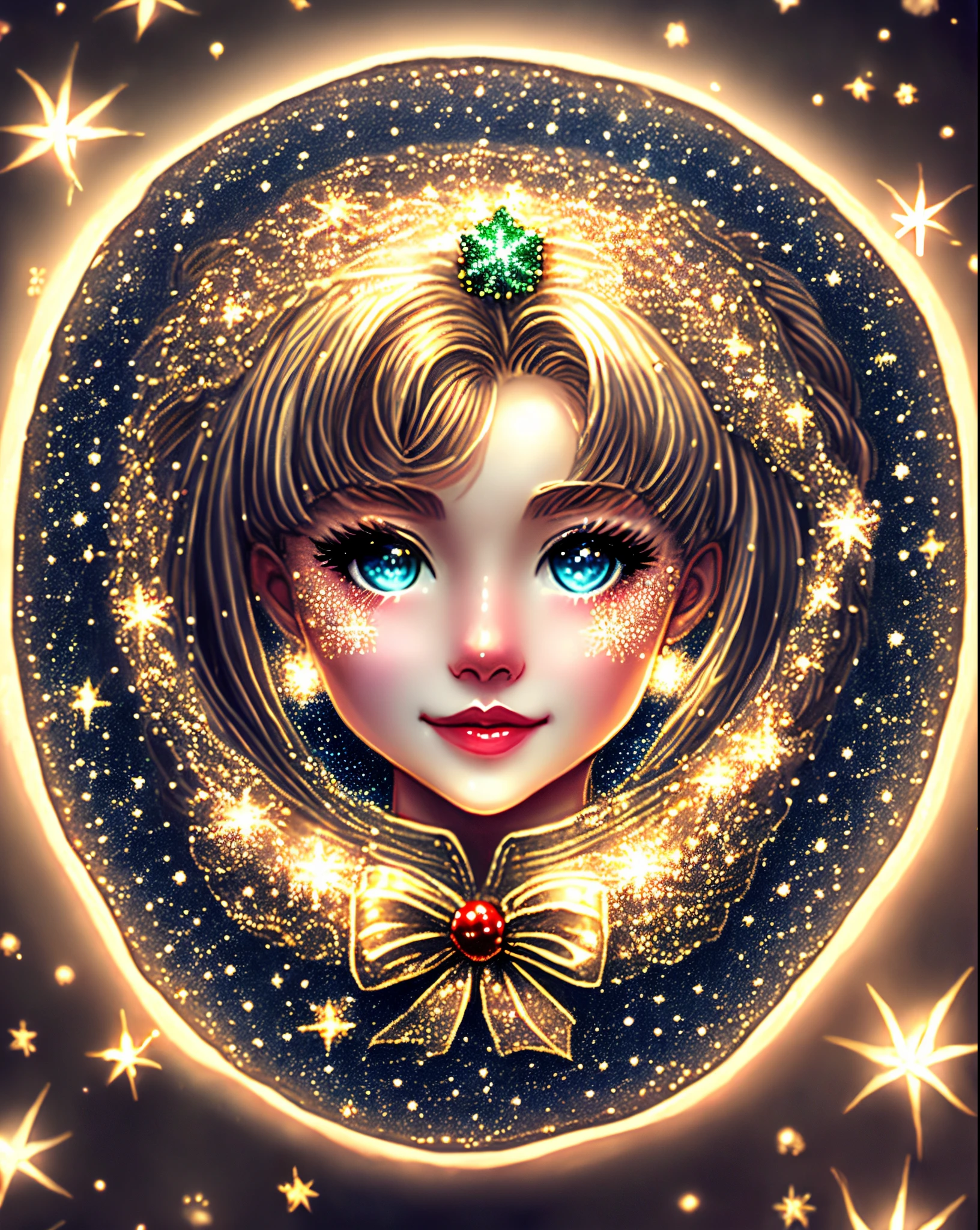 Christmas sailor moon sparkles warm