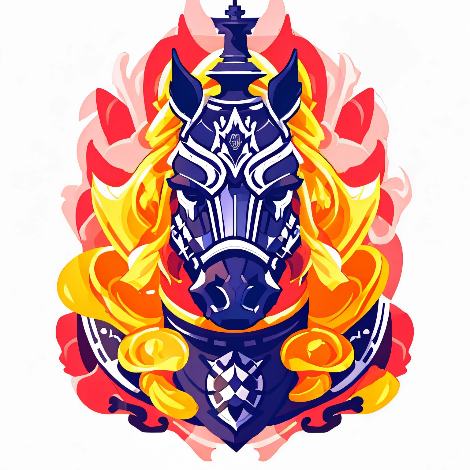 Chess knight, horse, knight chess shape, vector