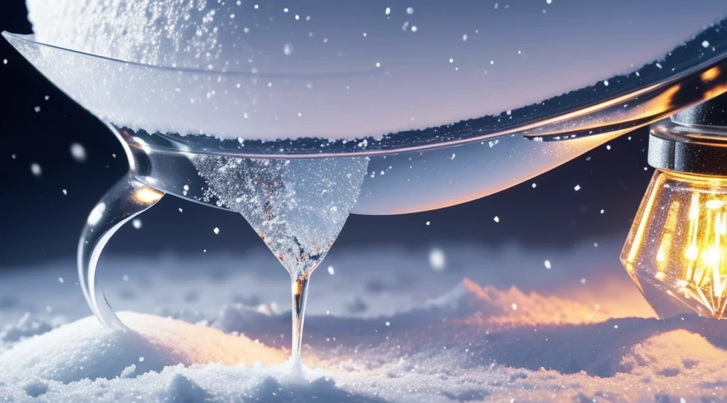 Super quality，Extremely sophisticated and complex，microcosm，(New Year elements under macro lens)，snow crystal、lamplight，Presenting a unique microscopic perspective,New Year atmosphere，warm color palette