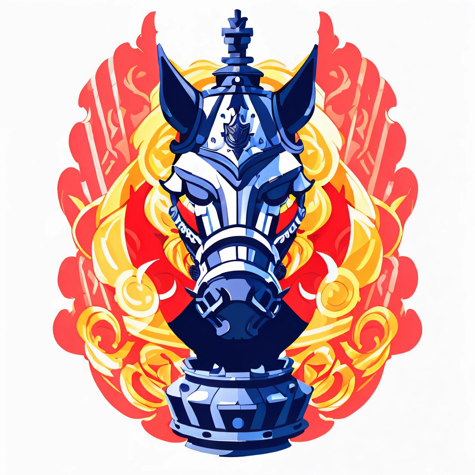 Chess knight, horse, knight chess shape, vector