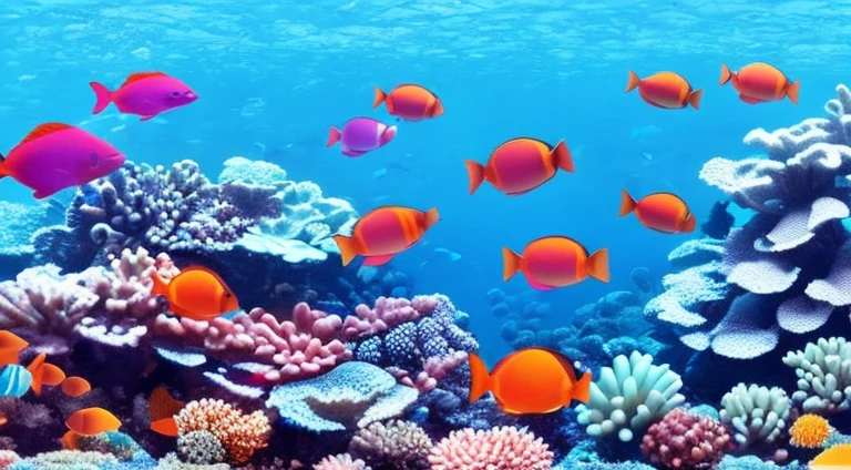 Lofi style, coral reef