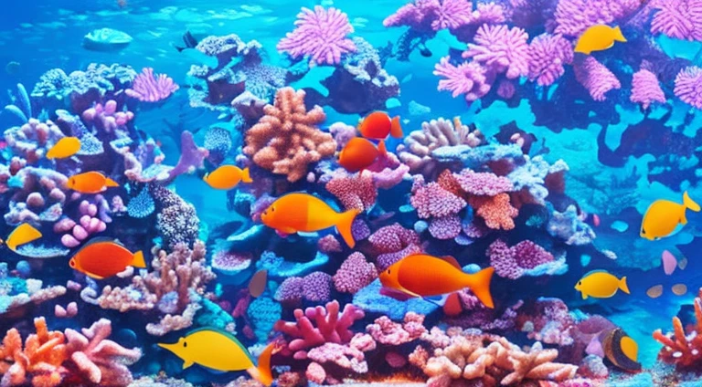Lofi style, coral reef