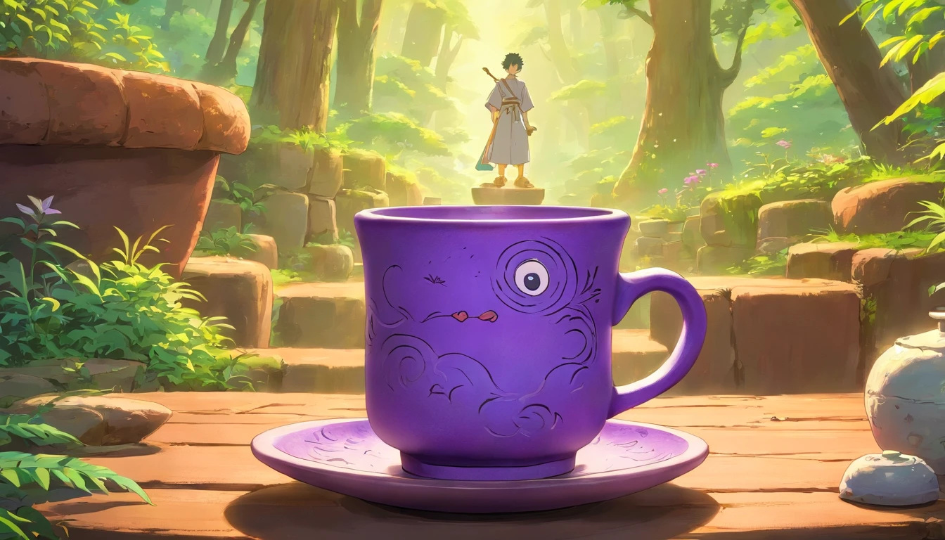 Purple clay cup