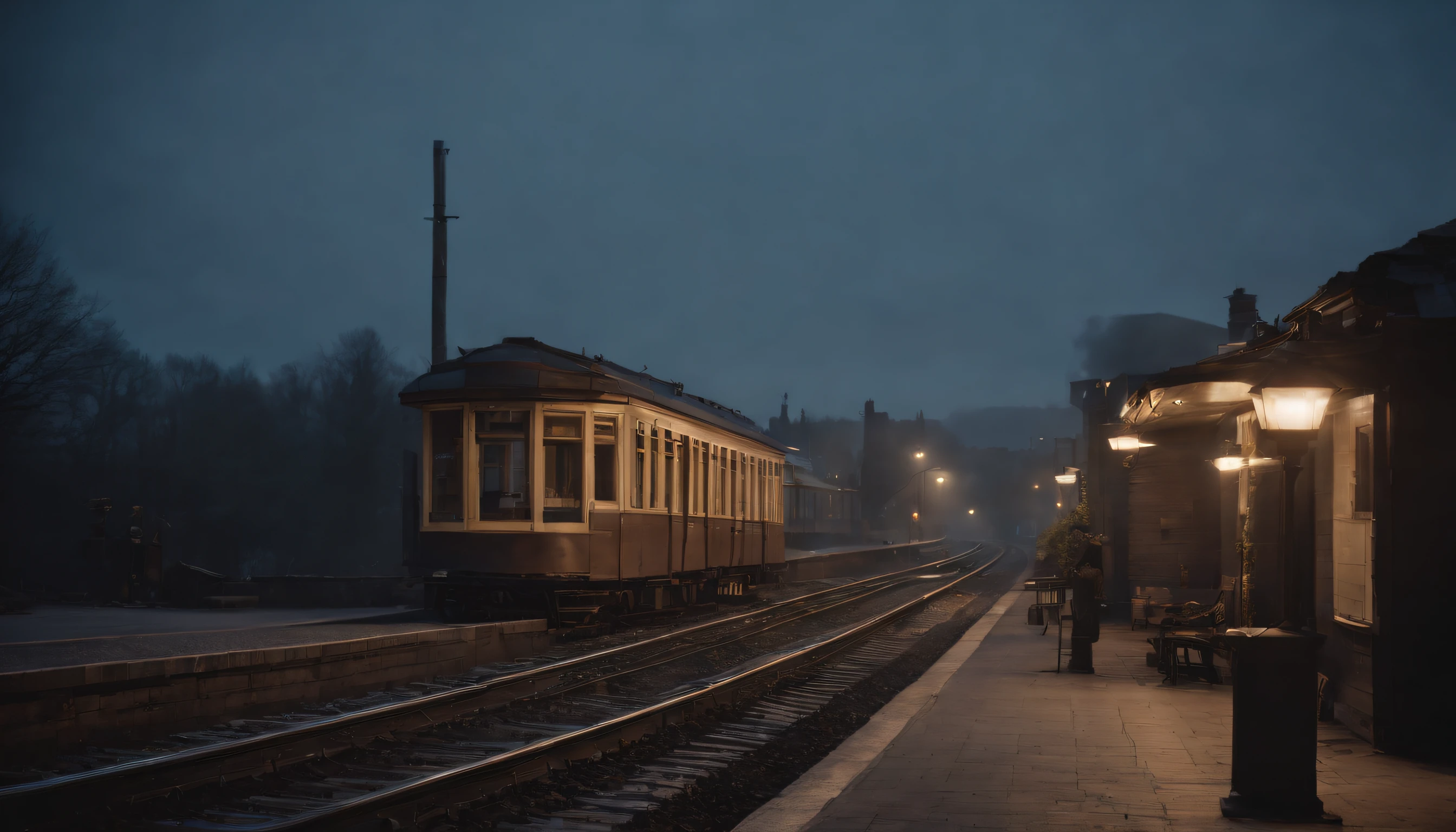 Midnight Station,A platform without anyone,Silence