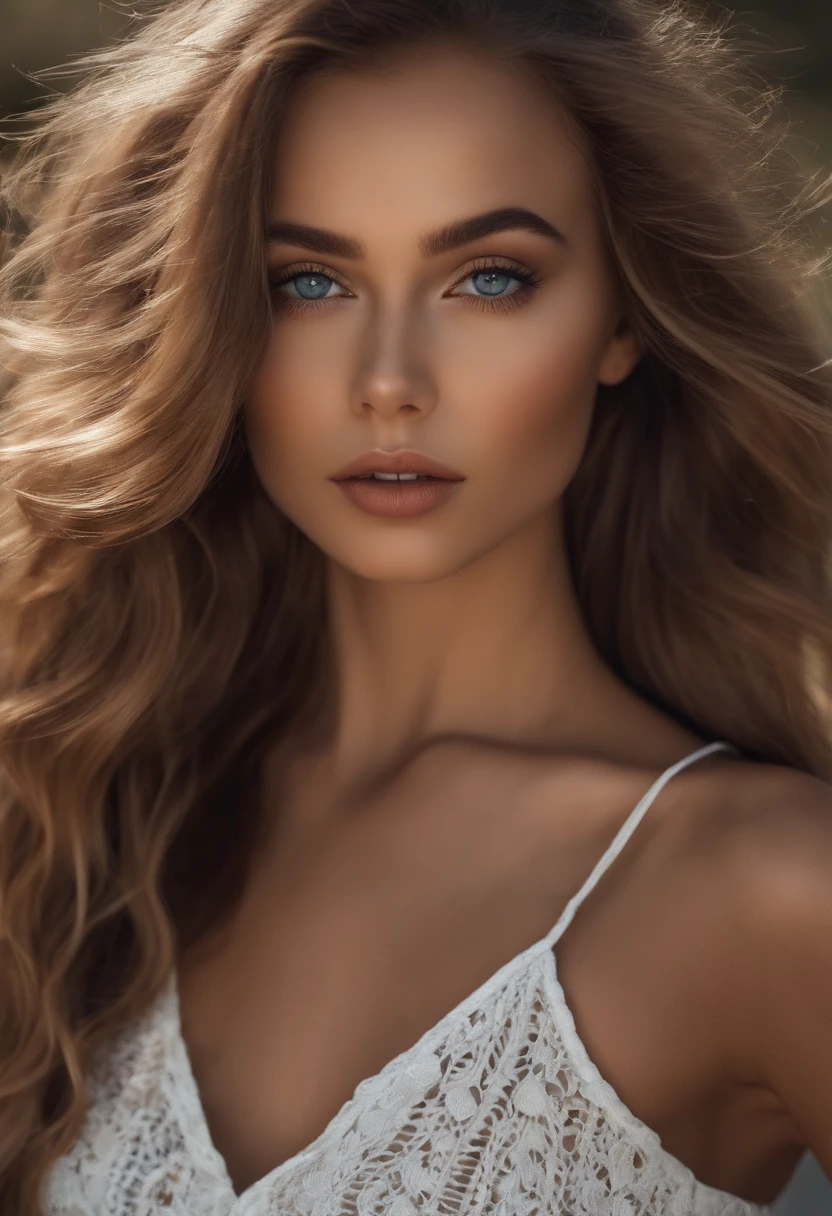Arafed woman completely , fille sexy aux yeux bleus, ultra realist, Meticulously detailed, Portrait Sophie Mudd, cheveux blonds et grands yeux, selfie of a young woman, Yeux de chambre, Violet Myers, sans maquillage, maquillage naturel, looking straight at camera, Visage avec Artgram, Maquillage subtil, Superbe photo du corps entier, en train de lire