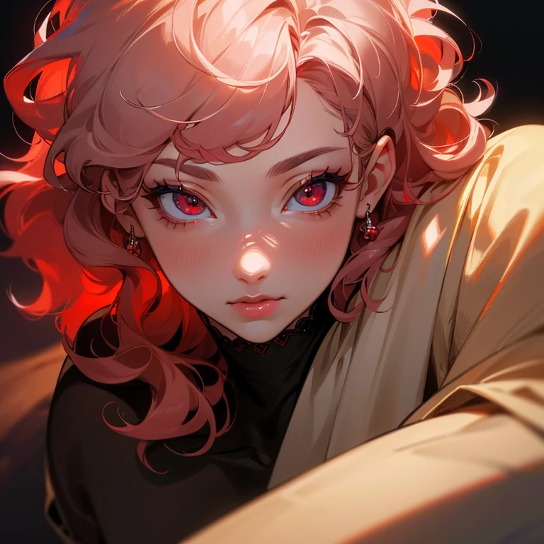 (best quality,4k,highres,masterpiece:1.2),ultra-detailed,realistic:1.37,boy,curly hair,crimson red eyes,light gray hair,beautiful detailed eyes,beautiful detailed lips,vivid colors,sharp focus,long eyelashes,studio lighting