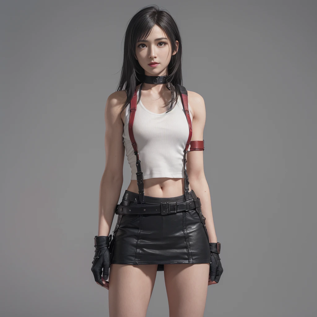 (best quality,ultra-detalhado),(Realistic:1.37),Tifa Lockhart,rosto bonito e detalhado, expression joyful, Textura ultrarrealista, rosto delicado, Fit physique