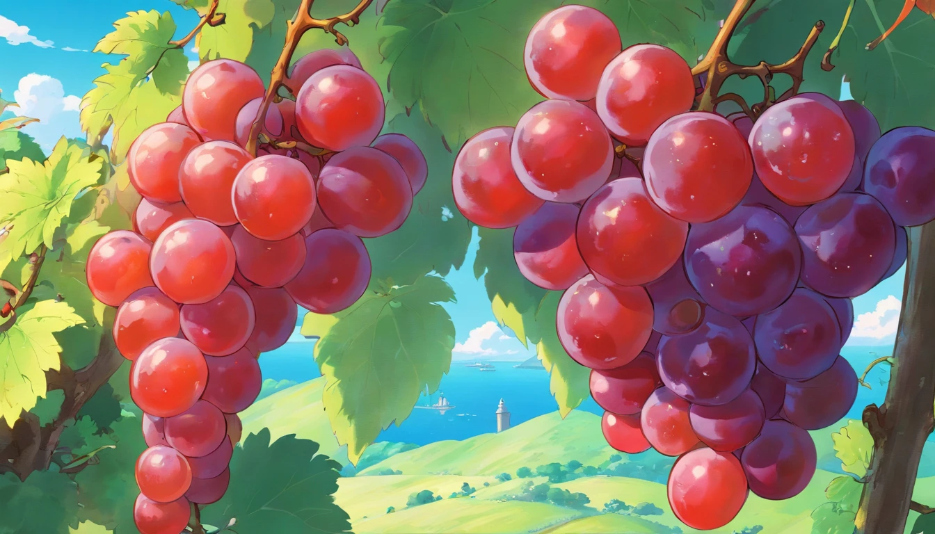 Red grapes