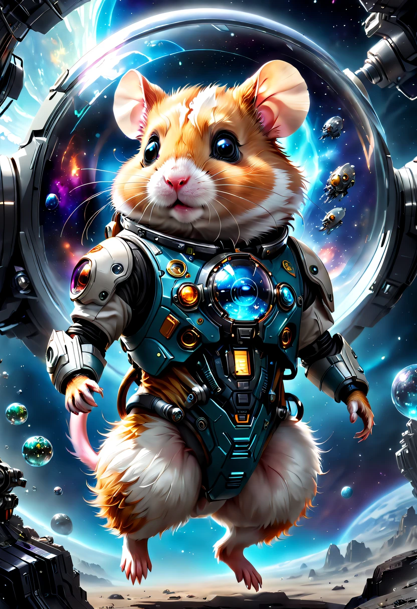 (future hamster:1.3),tmasterpiece，Basic Quality，realistically，offcial art，The content is very detailed，tmasterpiece，Best quality，（The is very detailed的 CG unified 8k 壁纸），（Best quality），（The best illustrations），（The best shadow），Very detailed pictures，（8K，Best quality），A small stream flows through an abandoned sewer，Mechanical hamster in the stream，cyberpunk hamster，sci-fy，Gothic，hyper realisitc，（Luminous illumination， ambientlighting）， chilly， gloomily， magical，