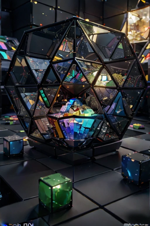 01_Three-dimensional abstraction, consisting of many blocks - cubes, pixels, multi-colored, glowing, bright, pixel blocks. In three-dimensional projection, these blocks form bizarre isometric shapes, there is a foreground, middle, and background. Isometrics. The painting depicts a three-dimensional geometric shape, a flower, a lotus, and a lily. The cubes emit a faint colored glow: geometry, stereometry , three-dimensional images, and geometric patterns. The main image is an isometric flower.
02_Style, volumetric cubism, supermatism, abstraction. Bright color painting, restrained color scheme, artistic style, 3D execution.
03_ 3D render. Visualization of a 3D scene. Highest quality, masterpiece. Cinematic quality, the film "Pixels". Sharp image. Correct isometry. Harmonious color scheme. HD quality 8K. High image quality, | Ultra HD | Full HD, cinematic rendering, 3D visualization - a masterpiece, TOP computer graphics ART. 8K rendering unity, motion capture, dark lighting, heavy shading, and great detail. (bright, photorealistic, realistic, dark, sharp focus, 8K).