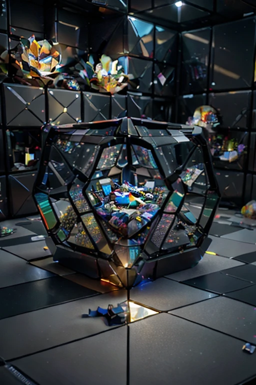 01_Three-dimensional abstraction, consisting of many blocks - cubes, pixels, multi-colored, glowing, bright, pixel blocks. In three-dimensional projection, these blocks form bizarre isometric shapes, there is a foreground, middle, and background. Isometrics. The painting depicts a three-dimensional geometric shape, a flower, a lotus, and a lily. The cubes emit a faint colored glow: geometry, stereometry , three-dimensional images, and geometric patterns. The main image is an isometric flower.
02_Style, volumetric cubism, supermatism, abstraction. Bright color painting, restrained color scheme, artistic style, 3D execution.
03_ 3D render. Visualization of a 3D scene. Highest quality, masterpiece. Cinematic quality, the film "Pixels". Sharp image. Correct isometry. Harmonious color scheme. HD quality 8K. High image quality, | Ultra HD | Full HD, cinematic rendering, 3D visualization - a masterpiece, TOP computer graphics ART. 8K rendering unity, motion capture, dark lighting, heavy shading, and great detail. (bright, photorealistic, realistic, dark, sharp focus, 8K).