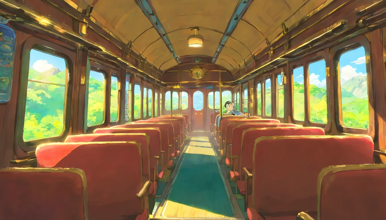 The train starts slowly