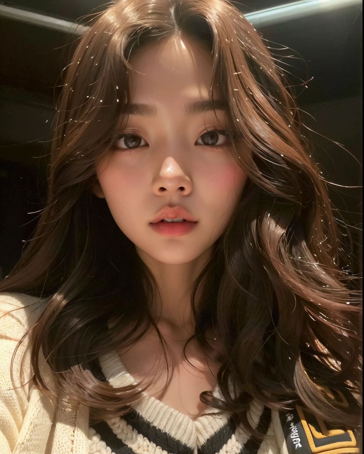 A closeup of a woman with long hair wearing a sweater;, jennie blackpink, Parque Ji-min, Lee Ji - Eun, Lee Ji-eun, Dom Yunjoo, Heonhwa Choe, Shin min jeong, Jinyoung Canela, Jaeyeon Nam, Hwang SE - EM, TaeJune Kim, wan adorable korean face, jossi do blackpink