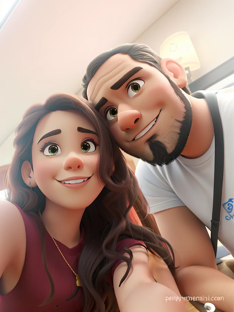 casal no estilo disney pixar, alta qualidade, melhor qualidade