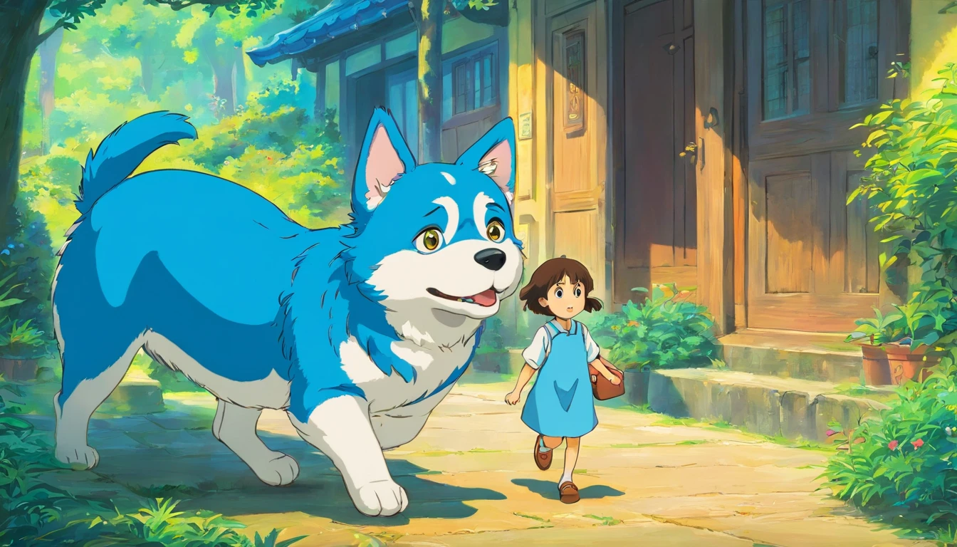 o cachorrinho，blue colors