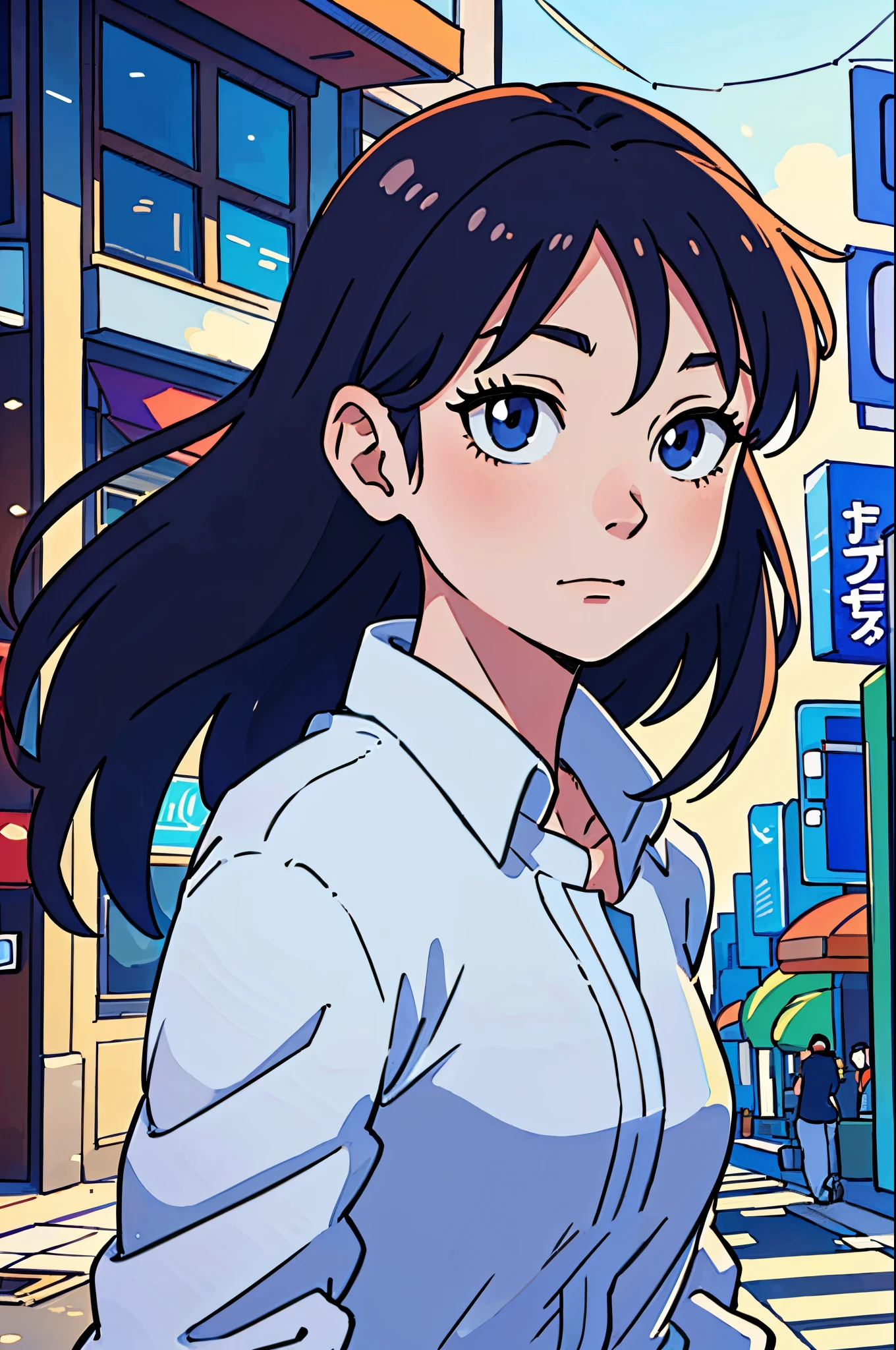 (best-quality:0.8),
(best-quality:0.8), perfect anime illustration, extreme closeup portrait of a pretty woman walking through the city