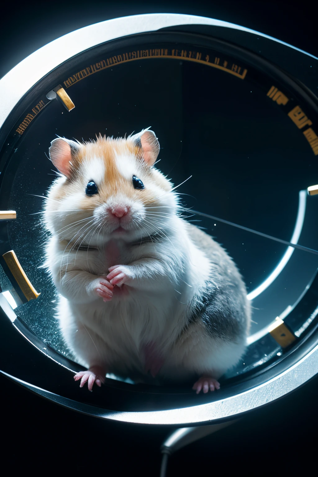 In the distant future,There is a cute hamster。Hamsters are short and strong,The fur is very smooth,Have a pair of smart and curious eyes。Hamsters live in an era of rapid development of smart data,We face unprecedented challenges every day。 One day,Hamster accidentally breaks into mysterious cave,tas'All kinds of high-tech equipment are available。Machine near hamster,Suddenly a light flashed,Hamster is transported to a world full of futuristic technology。 In this world,An encounter between ethereal artwork and ancient manuscripts。Mysterious algorithms and delicate calligraphy strokes bridge the past and future。A huge clock suspended in mid-air,gear exposed,Demonstrating the complexity of AI decision-making。Floating data ball flashing in the background,Hints at the ubiquity of big data and its relevance to personal privacy。 In this world,There is a group of people from different fields、Hamsters on different backgrounds。hamster's's facial features are intricately drawn,Highlights Hamster'Humanity in an automated world。The hamster also saw himself,hamster'There was a sparkle of determination in his eyes,My nose smelled something new,Beards dance to the rhythm of the future。 The world is filled with displays of artistic talent,Artist creates stunning artwork of unparalleled quality。These artworks feature stunning authentic details and vibrant colors。They use ultra high definition resolution,Capture every detail with unprecedented clarity。They also use HDR technology,Illuminate the scene with a dynamic range of brightness,Emphasize the interplay between light and shadow。 Out-of-this-world artwork seamlessly blends graphic elements with futuristic dystopia。Artist injects science fiction color,depicts a bustling city,Filled with giant holographic billboards and robots,Can navigate appropriately in augmented reality。The whole scene is enveloped in an unforgettably beautiful atmosphere,full of awe and fear。 The color palette of this world is surreal and vibrant。artist blends cool blues and radiant purples with iridescent textures of neon green。Subtle gold accents brighten the scene,Symbolizing the indomitable spirit of innovation。 In this world,Lights illuminate every corner。Soft, A charming light illuminates every subject,Show your suffering on your face。 in this uncertain future,Hamster decides to embark on an artistic journey。Hamsters delve deeper into this mysterious world,Go find amazing art and smart tech devices。The hamster hopes to survive this journey,Summary of the Hamster Mystery'Technology journey,Evoke feelings of contemplation and wonder。 Hamsters have smooth and tough hair,A pair of smart eyes sparkling with curiosity and determination。His claws are strong and strong,Can easily manipulate surrounding objects。His tail is short and flexible,Help him maintain balance in small spaces。 In this world full of future technology,Hamsters show amazing adaptability。He jumps flexibly between various high-tech equipment,Use your own wisdom to operate them skillfully。His nose keenly smells the fluctuations in the data stream,Ears capture conversational sounds from artificial intelligence。 In this world,Ogura also discovered his special ability。His eyes can capture the truth hidden behind the data,Ears can hear the melody of the future。His nose can sense impending danger,The tail can guide him to find a way out of the chaos。 Interact with various future technologies,The hamster gradually understood the rules of this world。He learned how to use his abilities to communicate with artificial intelligence,How to interpret the meaning behind the data。He also discovered his value in the field of automation,and one’s own responsibility and mission to the world。 on this artistic journey,Hamsters not only understand future technological developments,I also got to know my inner world。He knows his courage、Wisdom and responsibility,These are his greatest assets when facing future challenges.。