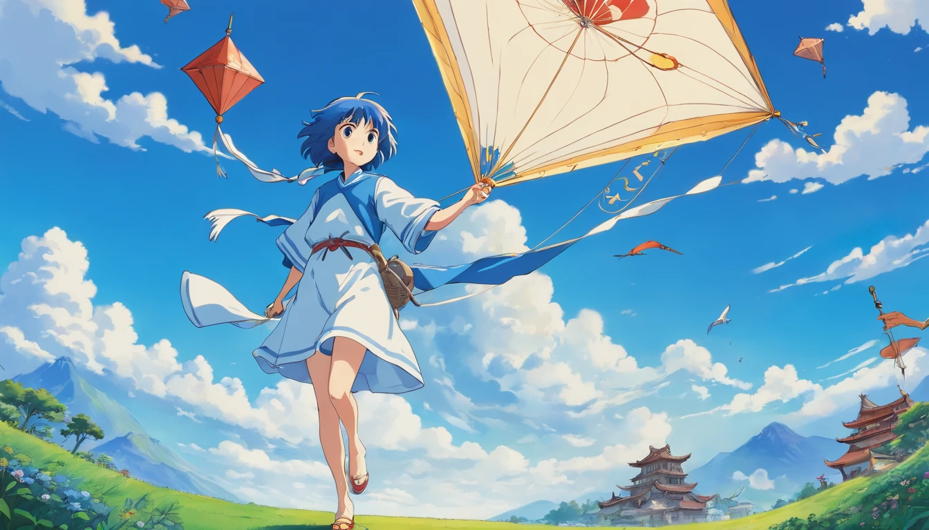 Blue and white porcelain kite