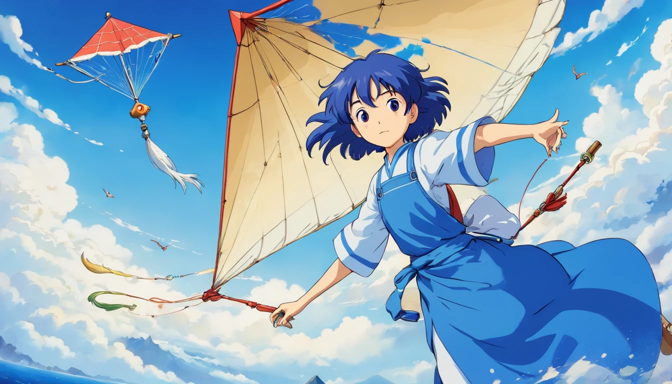 Blue and white porcelain kite