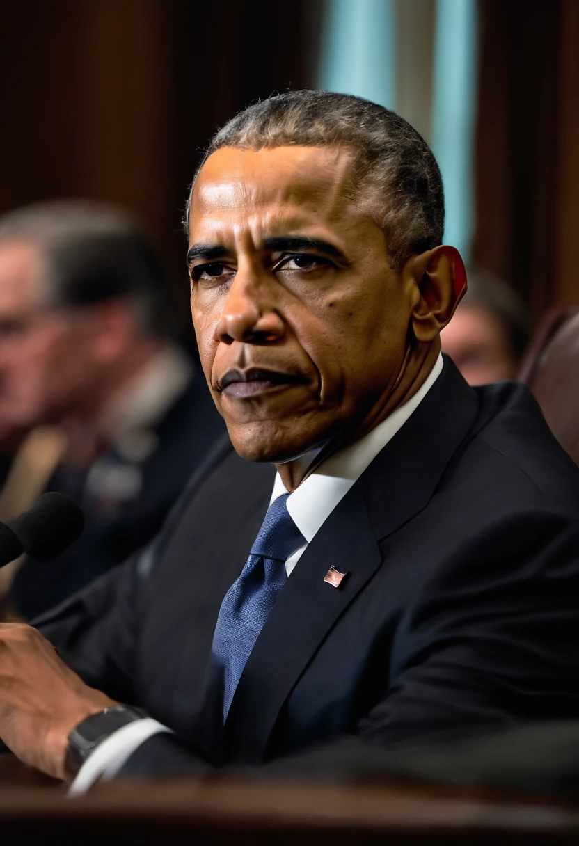 A photo of the president participating in a cabinet meeting,original,Barack Obama, male