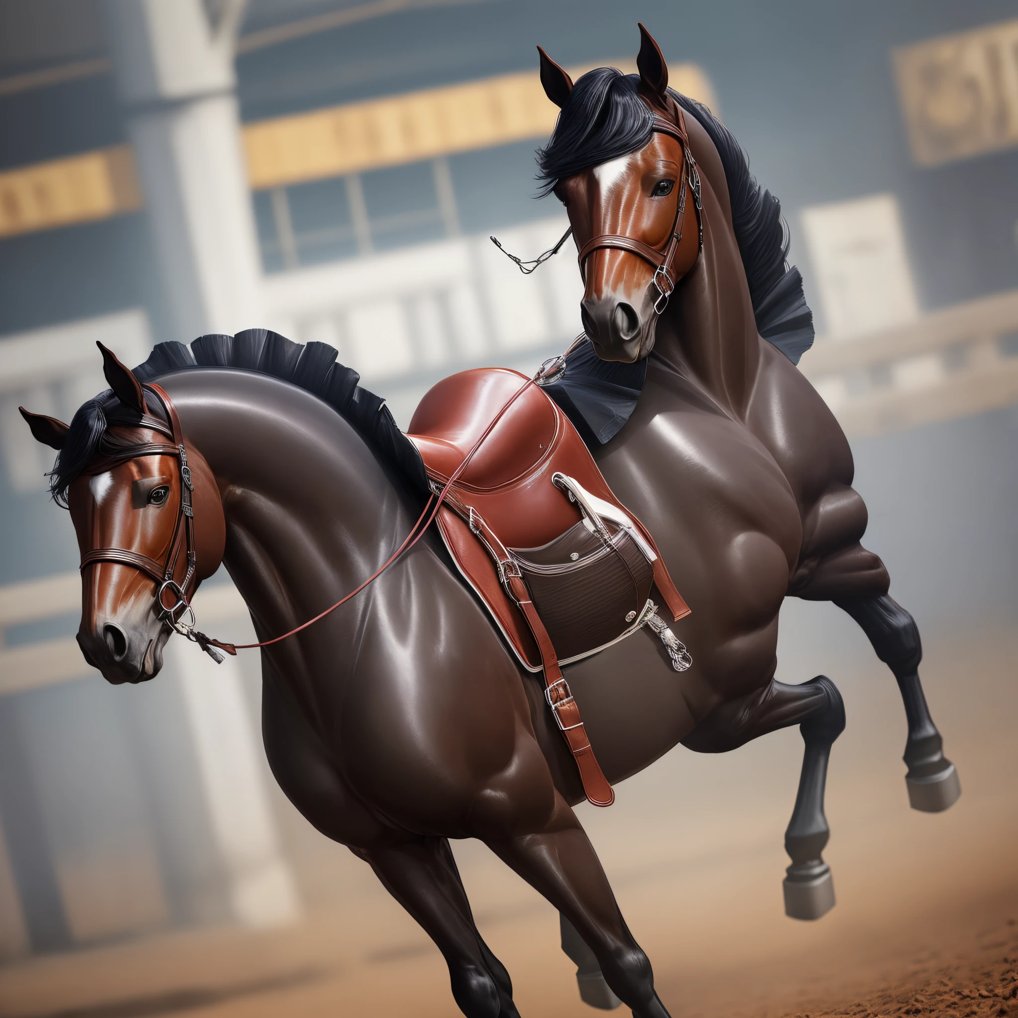 Latex horse suit