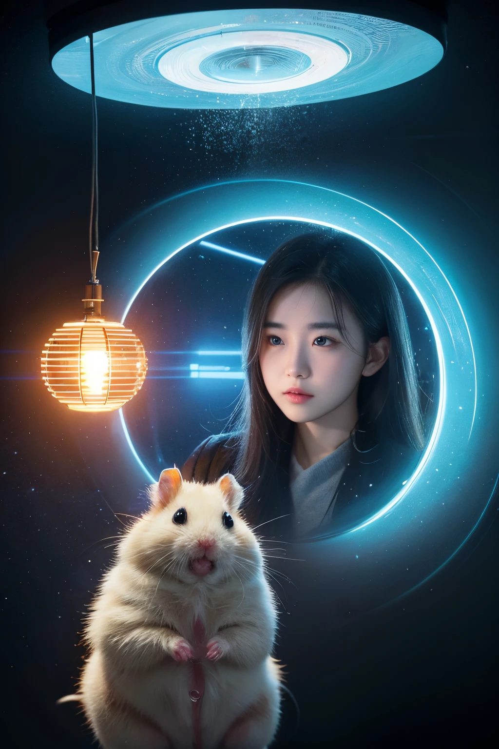 In the distant future，There is a cute hamster。Hamsters are short and strong，The fur is very smooth，Have a pair of smart and curious eyes。Hamsters live in an era of rapid development of smart data，We face unprecedented challenges every day。

One day，Hamster accidentally breaks into mysterious cave，hori&#39;All kinds of high-tech equipment are available。Machine near hamster，Suddenly a light flashed，Hamster is transported to a world full of futuristic technology。

In this world，An encounter between ethereal artwork and ancient manuscripts。Mysterious algorithms and delicate calligraphy strokes connect the past and the future。A huge clock is suspended in mid-air，gear exposed，Demonstrating the complexity of AI decision-making。Floating data ball flashes in the background，Hints at the ubiquity of big data and its relevance to personal privacy。

In this world，There is a group of people from different fields、Hamsters on different backgrounds。hamster&#39;S&#39;S&#39;s&#39;s facial features are intricately drawn，Highlights Hamster&#39;Humans in an automated world。The hamster also saw himself，hamster&#39;His eyes shone with determination，My nose smells something new，Beards dance to the rhythm of the future。

The world is filled with displays of artistic talent，Artist creates stunning artwork of unparalleled quality。These artworks feature stunning authentic details and vibrant colors。They use ultra high definition resolution，Capture every detail with unprecedented clarity。They also use HDR technology，Illuminate the scene with a dynamic range of brightness，Emphasize the interplay between light and shadow。

Otherworldly artwork seamlessly blends graphic elements with a futuristic dystopia。Artist injects science fiction color，depicts a bustling city，Filled with giant holographic billboards and robots，Can navigate correctly in augmented reality。The whole scene is enveloped in an unforgettably beautiful atmosphere，full of awe and fear。

The color palette of this world is surreal and vibrant。artist blends cool blues and radiant purples with iridescent textures of neon green。Subtle gold accents brighten the scene，Symbolizing the indomitable spirit of innovation。

In this world，Lights illuminate every corner。Soft, Mesmerizing lights illuminate every subject，Show your pain on your face。

in this uncertain future，Hamster decides to embark on an artistic journey。Hamsters delve deeper into this mysterious world，Go find amazing art and smart tech devices。Hamster hopes to survive the journey，Hamster Mystery Summary&#39;Technology journey，Evoke feelings of contemplation and wonder。

Hamsters have smooth and tough hair，A pair of smart eyes sparkling with curiosity and determination。His claws are strong and strong，Can easily manipulate surrounding objects。His tail is short and flexible，Help him maintain balance in small spaces。

In this world full of future technology，Hamsters show amazing adaptability。He jumps flexibly between various high-tech equipment，Use your own wisdom to operate them skillfully。His nose keenly smelled the fluctuations in the data stream。，Ears capture conversational sounds from artificial intelligence。

In this world，Ogura also discovered his special ability。His eyes can capture the truth hidden behind the data，Ears can hear the melody of the future。His nose can sense impending danger，The tail can guide him to find a way out of the chaos。

Interact with various future technologies，The hamster gradually understood the rules of this world。He learned how to use his abilities to communicate with artificial intelligence，How to interpret the meaning behind the data。He also discovered his value in the field of automation，and their own responsibilities and missions to the world.。

on this artistic journey，Hamsters not only understand future technological developments，I also got to know my inner world。He knows his courage、Wisdom and responsibility，These are his greatest assets when facing future challenges.。