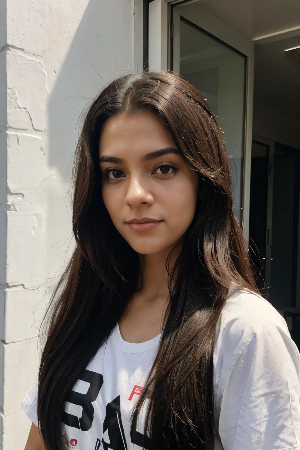jovem brasileira cabelo preto na cidade de belo horizonte