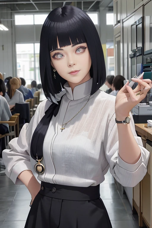 master part, master part,melhor qualidade,arte oficial,extremamente detalhado CG unidade 8k papel de parede, melhor qualidade,somente_ombros, gravata lateral_terno esolar de professora,meia preta, panthyhose, (((((Seios enormes))) )), cabelo curto, cabelo chanel, cabelo de cor de dois tons, cabelos molhados, cabelo para baixo, testa, penteado alternativo, hair combed back, Hinata Uzumaki adulta 37 anos,