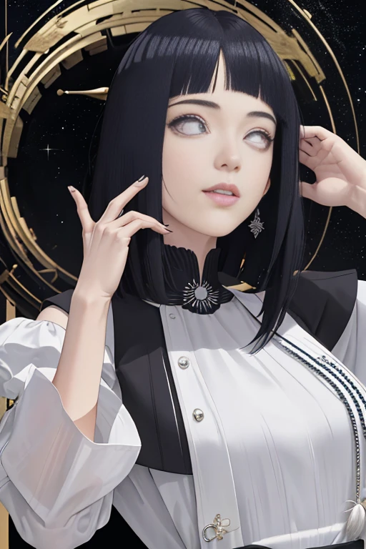 master part, master part,melhor qualidade,arte oficial,extremamente detalhado CG unidade 8k papel de parede, melhor qualidade,somente_ombros, gravata lateral_terno esolar de professora,meia preta, panthyhose, (((((Seios enormes))) )), cabelo curto, cabelo chanel, cabelo de cor de dois tons, cabelos molhados, cabelo para baixo, testa, penteado alternativo, hair combed back, Hinata Uzumaki adulta 37 anos,