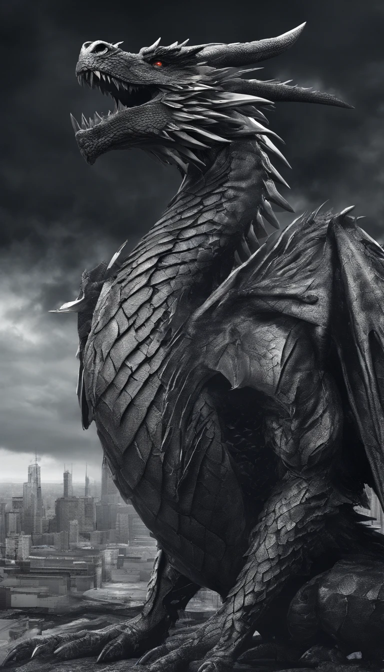 Dark Dragon of geographic data in the style of detailed hyper-realism photoshoot,  cheio de presentes de natal ao seu redor, fundo branco
