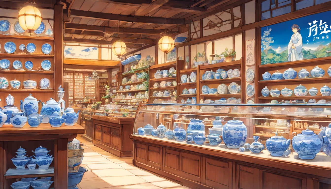 blue and white porcelain store