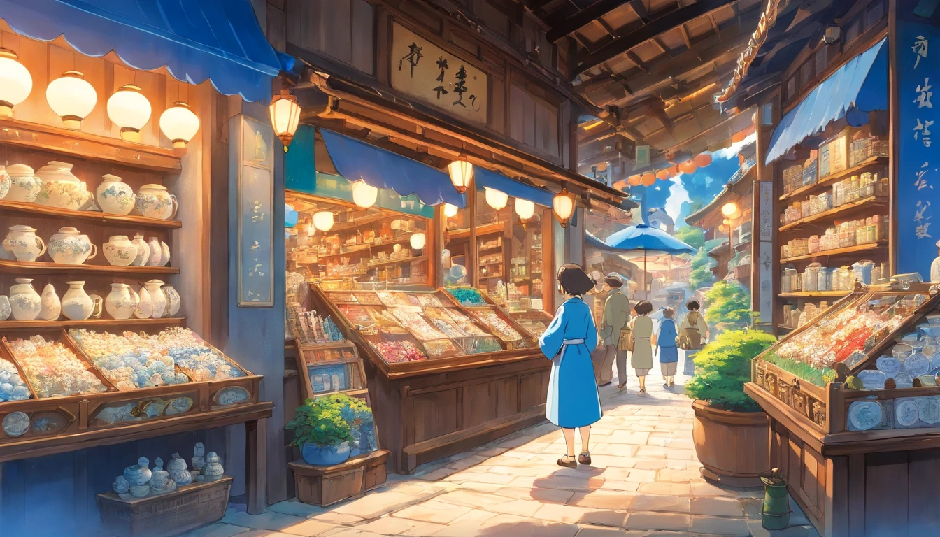 blue and white porcelain store