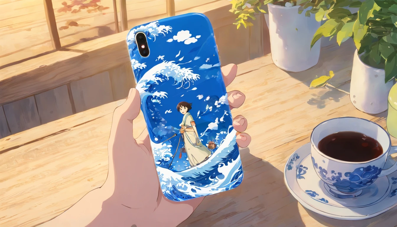 Blue and white porcelain mobile phone