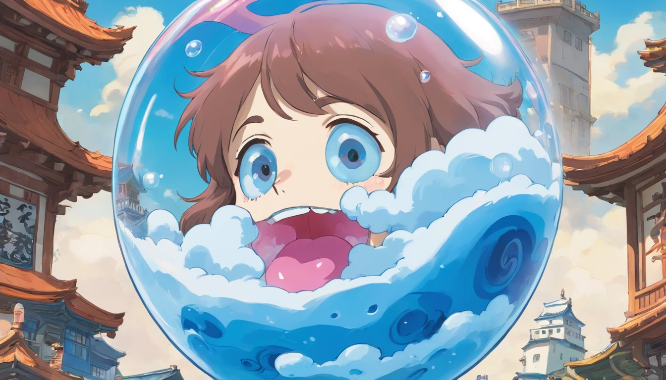 Blue and white porcelain bubble gum