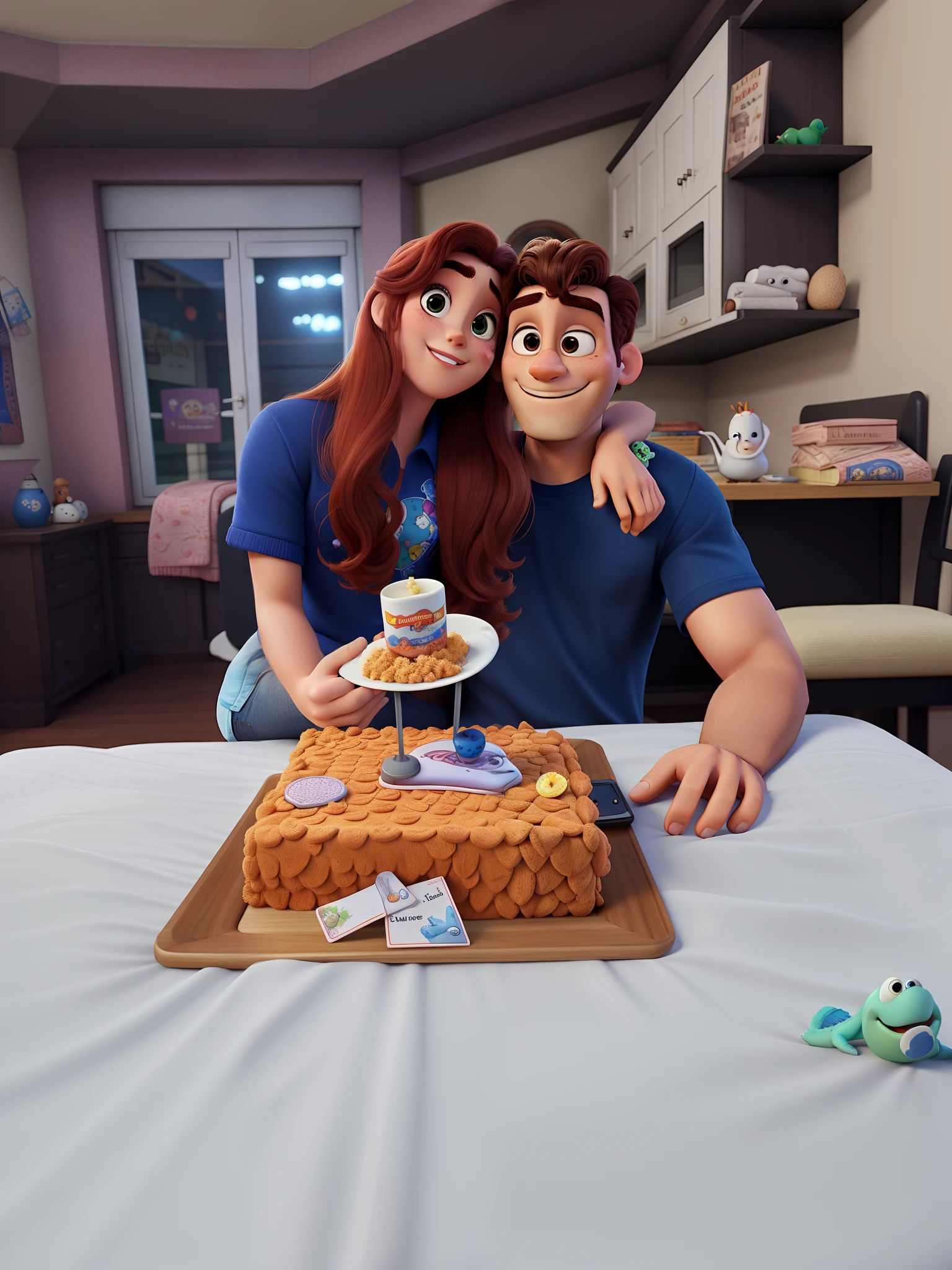 romantic couple, igual aos filmes Disney Pixar