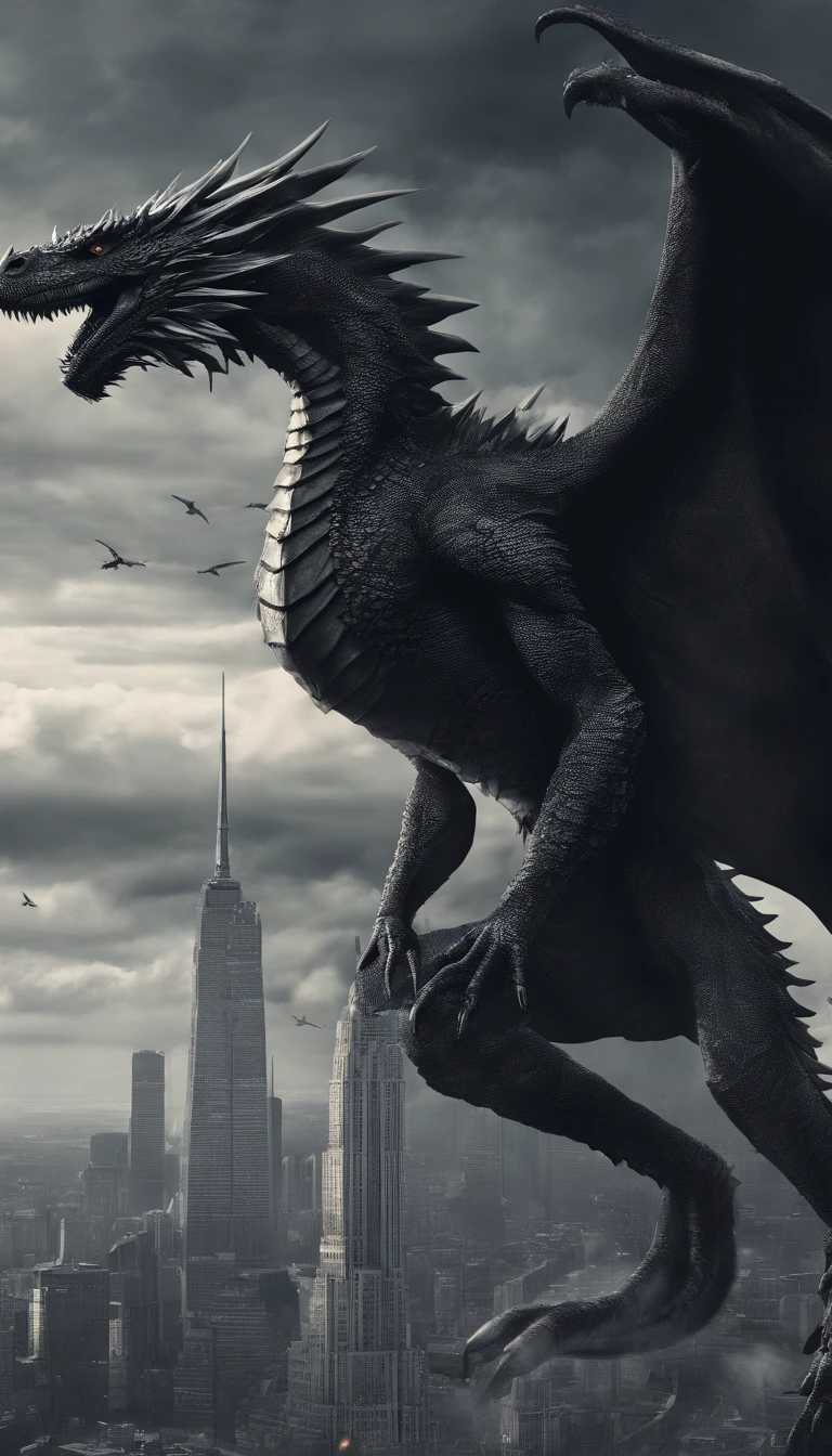 Papai Noel, Flying a Dark Dragon from geographic data in detailed hyperrealism photoshoot style