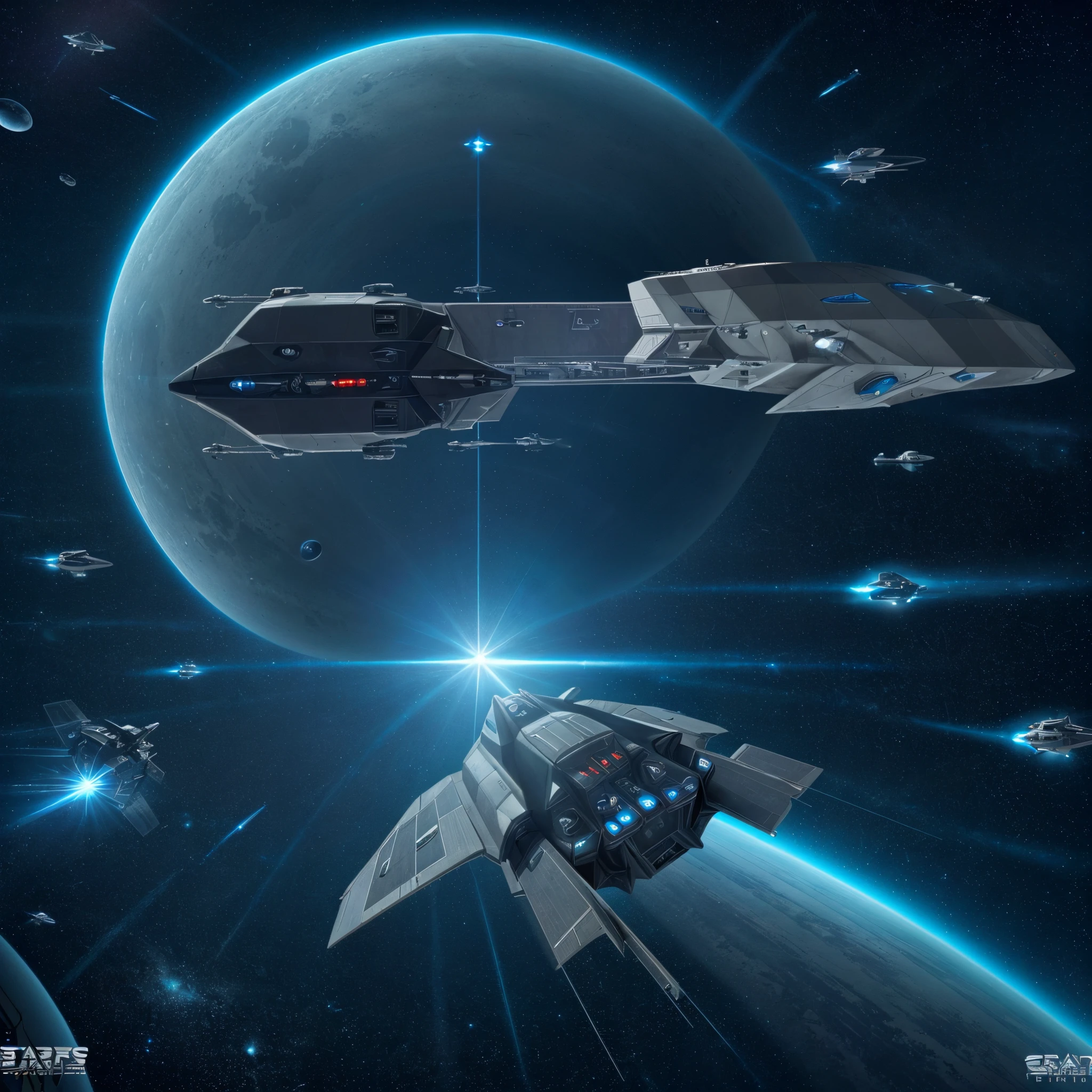 a space ship, starship, science-fiction, space attack aircraft, sci-fi cruiser, dreadnought from space, space interceptor flight, future starship, in orbit of the planet, shooting spaceship, fantastic film, asteroids, Stars