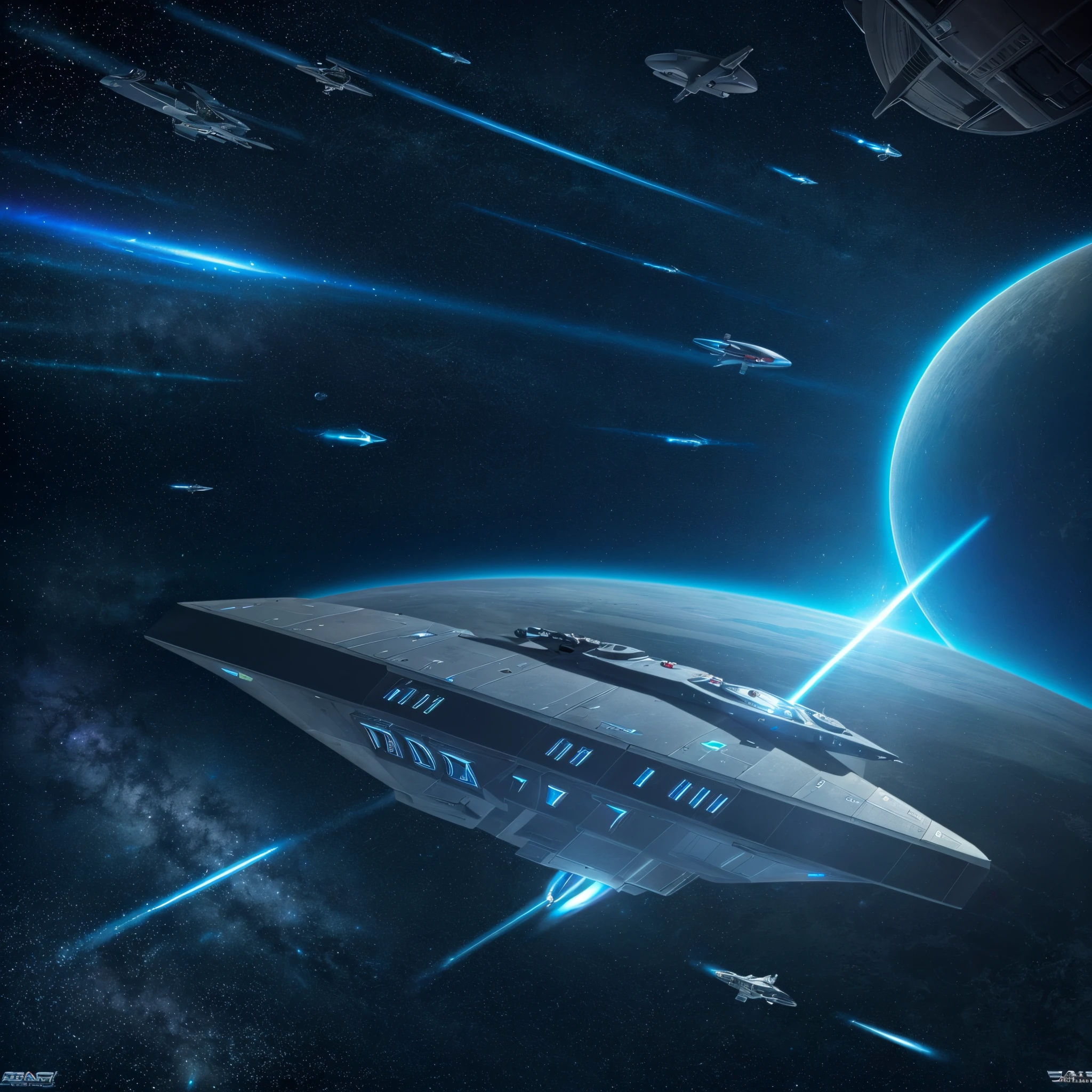 a space ship, starship, science-fiction, space attack aircraft, sci-fi cruiser, dreadnought from space, space interceptor flight, future starship, in orbit of the planet, shooting spaceship, fantastic film, asteroids, Stars