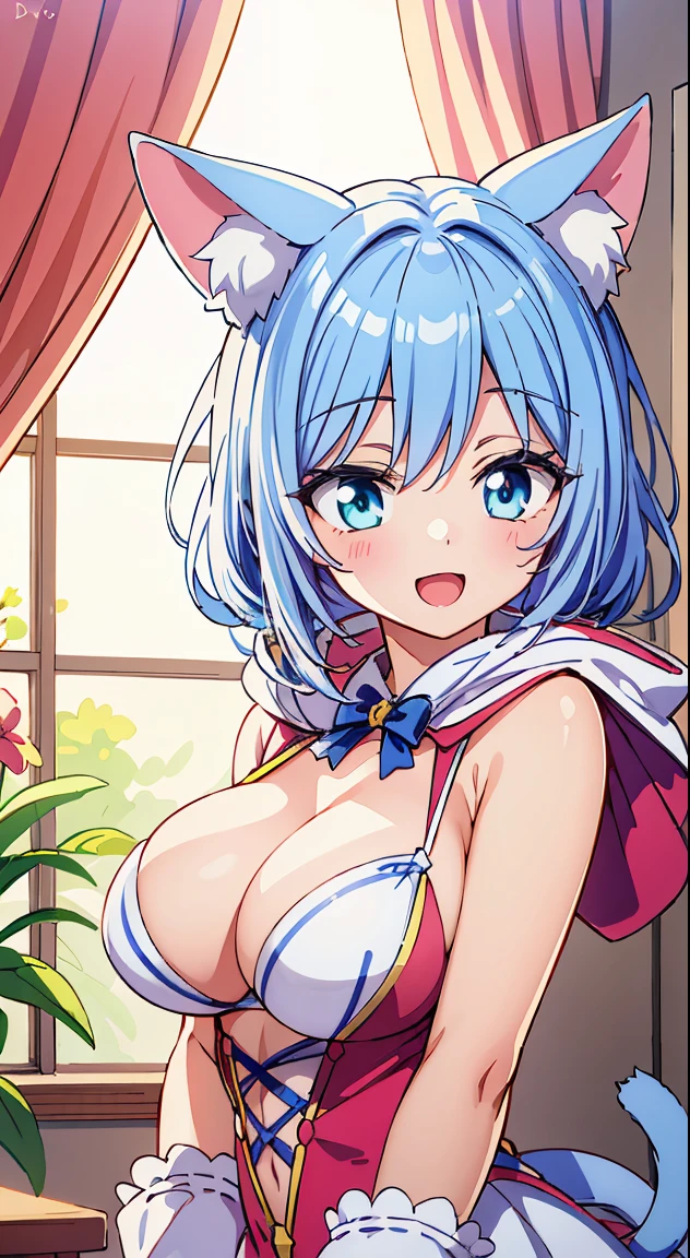 masutepiece,Best Quality,(Absurd realistic structure details),(High resolution complex and detailed text quality),(High-resolution microstructure、High poly 3 boobs boobs boobs D rendering correction),Methods of geometry,Careful explanatory anatomy,
BREAK,
1 beautiful girl, 1 person,Solo,(Cute:1.5),(Chibi:0.6),(kawaii:1.5),(Lori:0.5),( girl),Very detailed,colourfull,highest details,Clear skin,Beautiful skin,Shy,Very detailed,colourfull,highest details,Clear skin,Beautiful skin,Shy skin,1 beautiful girl,{Heterochromia,blue eyess,verd s eyes:1.9},star eye silhouette, BREAK,(pale blue hair, Medium length:1.4),(Side Ponytail,A little curly hair,Single-sided twisted blade,Princess Cut:1.3),(cleavage of the breast,Large breasts,Beautiful , gleaming skin,Clear skin, Beautiful skin,(best quality face),(Top quality glowing eyes), (The best smile,Doya face:1.45), BREAK (Pink Theme:1.4), (Vivid colors:1.3), beast, Animal Wansea, Hood with ears, tail:1.3), (Cat costume, Fluffy, Cat ears, Cat gloves, cat paws, Cat tail, furr:1.3), (bikini of), hugging a teddy bear, Sparkle effect, random colored petals, Many petals, Fluttering petals, prismatic effects,
BREAK,(morning), inside in room,Gothic bedroom, a canopy bed,huge window,naked girl poster,coke,on back, tusk, Open mouth, Looking away,depth of fields,
BREAK,wakame,wakame,wakame,(Cowboy Shot:1.4),
BREAK,(Blurry background:1.3),(absurderes, hight resolution, Super Detail Art),cel shading,Clear Color, Lonely optical effect, Beautiful pictures, Bright glow, mystic atmosphere,(Close-up of girl:1.1), Mystical light particle effect,manga influence, clean line drawings,