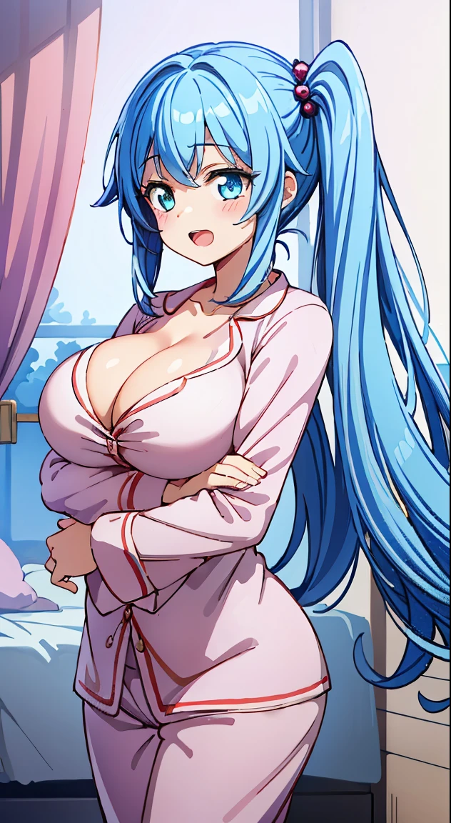 masutepiece,Best Quality,(Absurd realistic structure details),(High resolution complex and detailed text quality),(High-resolution microstructure、High poly 3 boobs boobs boobs boobs boobs D rendering correction),Methods of geometry,Careful explanatory anatomy,
BREAK,
1 beautiful girl, 1 person,Solo,(Cute:1.5),(Chibi:0.6),(kawaii:1.5),(Lori:0.5),( girl),Very detailed,colourfull,highest details,Clear skin,Beautiful skin,Shy,Very detailed,colourfull,highest details,Clear skin,Beautiful skin,Shy skin,1 beautiful girl,{Heterochromia,blue eyess,verd s eyes:1.9},star eye silhouette, BREAK,(pale blue hair, Medium length:1.4),(Side Ponytail,A little curly hair,Single-sided twisted blade,Princess Cut:1.3),(cleavage of the breast,Large breasts,Beautiful , gleaming skin,Clear skin, Beautiful skin,(best quality face),(Top quality glowing eyes), (The best smile,Doya face:1.45), BREAK (Pink Theme:1.4), (Vivid colors:1.3), (s Pajamas:1.45), hugging a teddy bear, Sparkle effect, random colored petals, Many petals, Fluttering petals, prismatic effects,
BREAK,(morning), inside in room,Gothic bedroom, a canopy bed,huge window,naked girl poster,coke,on back, tusk, Open mouth, Looking away,depth of fields,
BREAK,wakame,wakame,wakame,(Cowboy Shot:1.4),
BREAK,(Blurry background:1.3),(absurderes, hight resolution, Super Detail Art),cel shading,Clear Color, Lonely optical effect, Beautiful pictures, Bright glow, mystic atmosphere,(Close-up of girl:1.1), Mystical light particle effect,manga influence, clean line drawings,