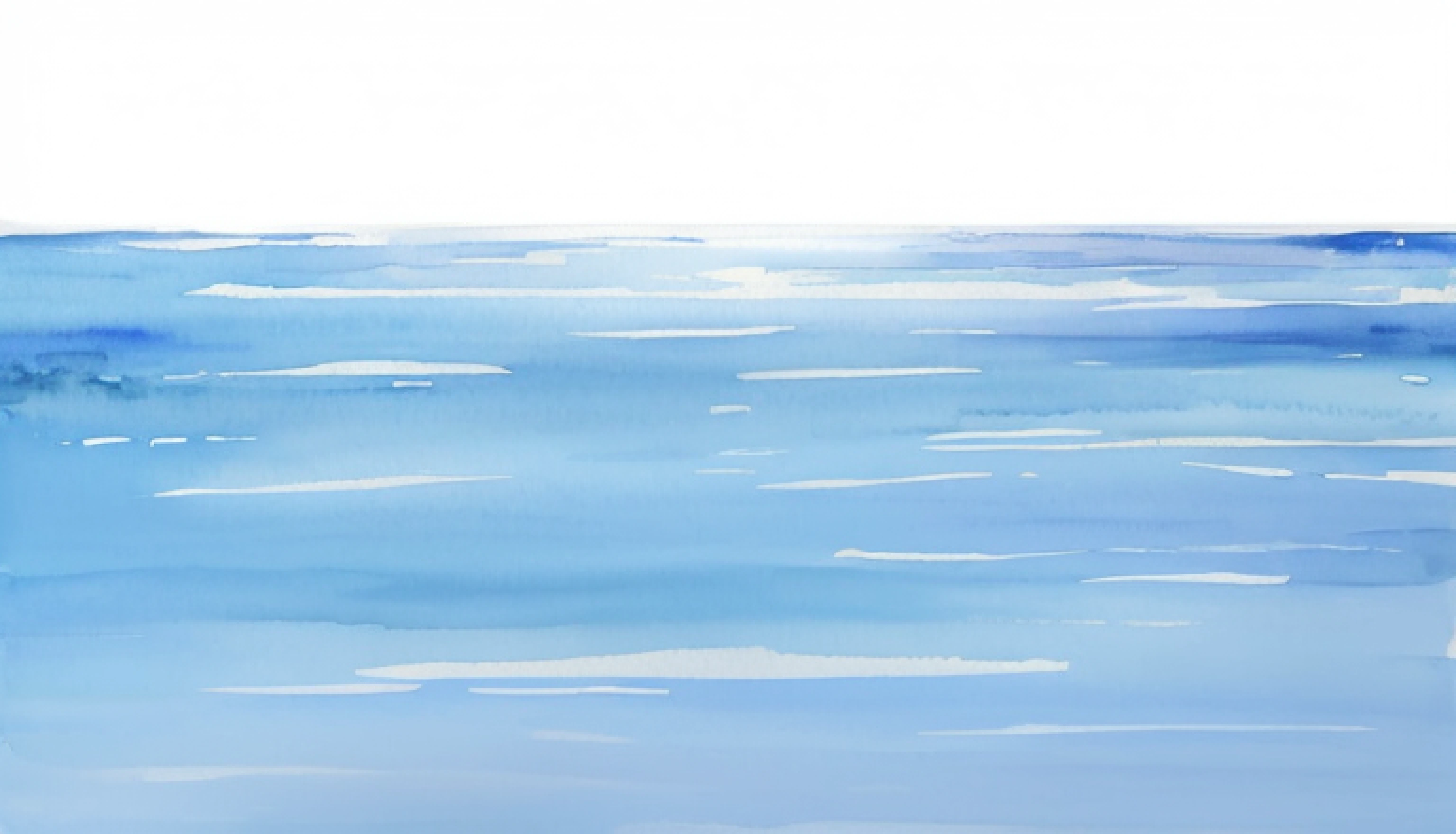 mar, clear blue water, ocean surface illustration, horizonte, Aquarela, Aquarela, reflexo